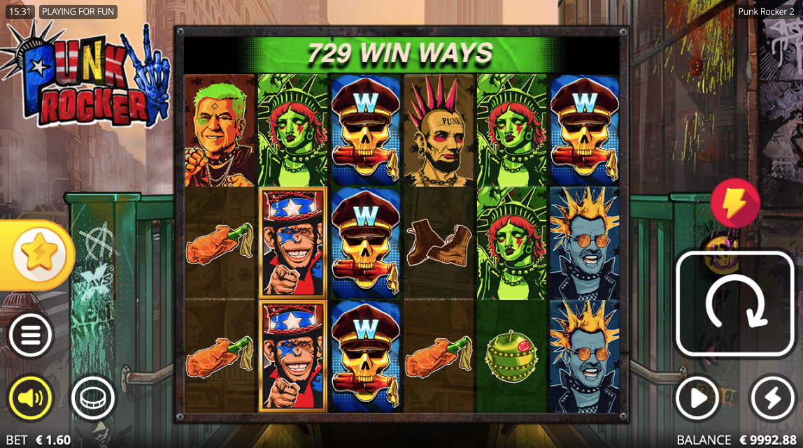 Punk Rocker 2 slot at Gamdom